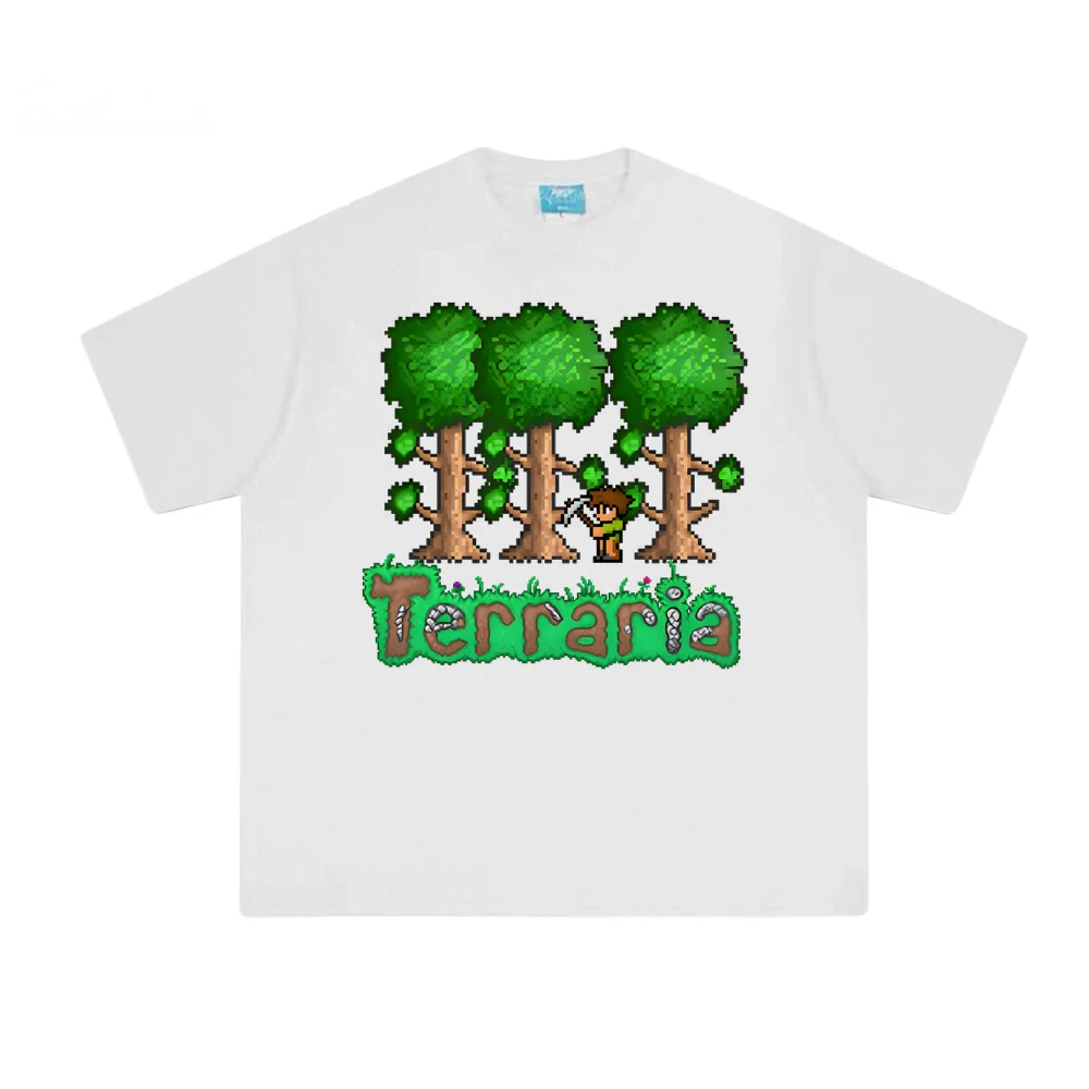

Футболка с принтом логотипа игры в стиле Terraria, 2026, повседневная футболка с короткими рукавами, летняя футболка унисекс, одежда Sudaderas Manga
