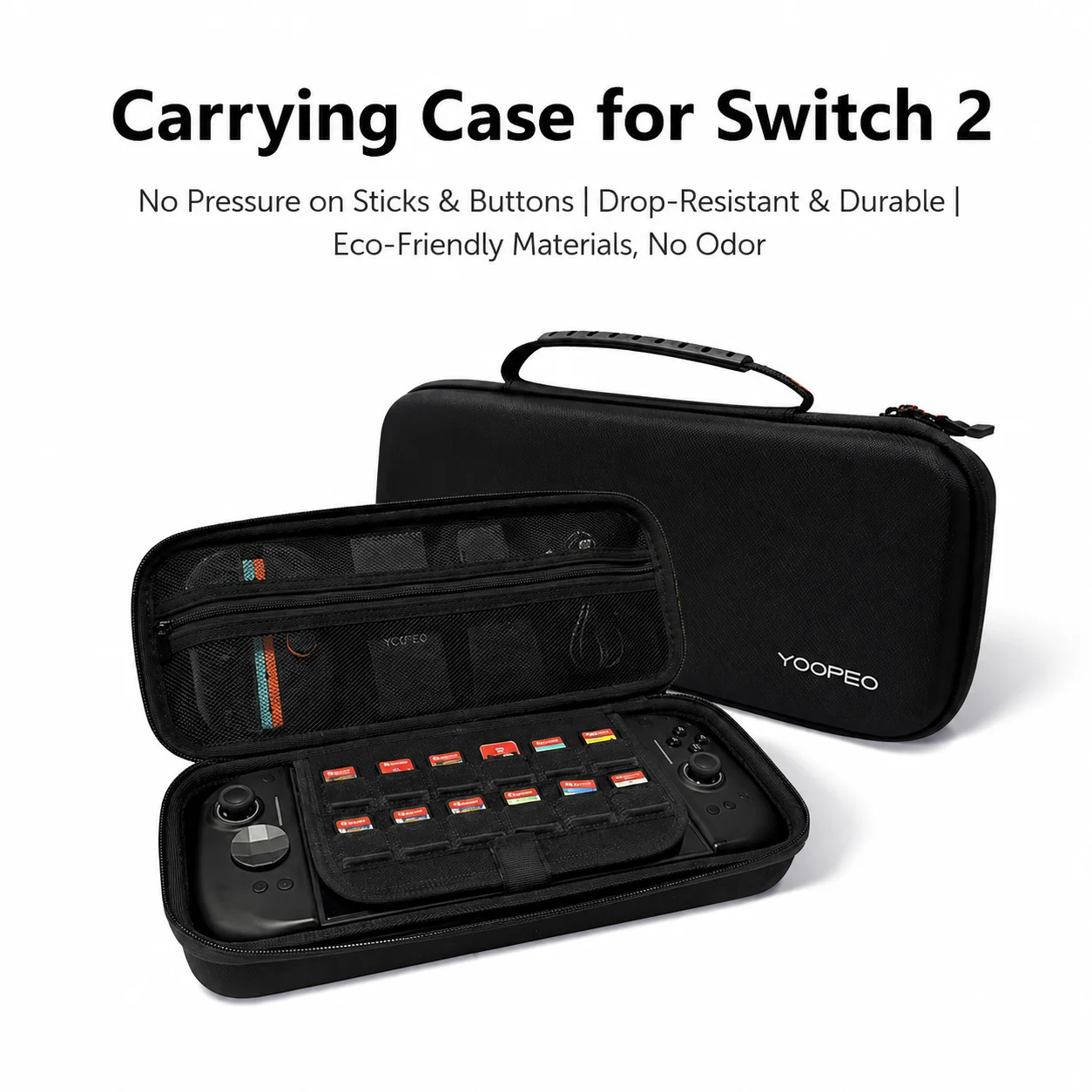 YOOPEO Carrying Case Storage Bag for Mobapad M12, NYXI Hyperion 3 & Switch 2 Console Zipper Shell Shockproof Protective Case