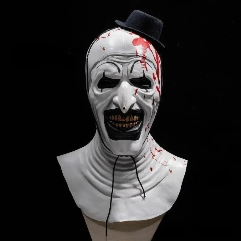 Art The Clown Cosplay Movie Terrifier 2 Art The Clown Costume Cosplay Tuta Maschera Costume di Halloween Maschera per Uomo Donna