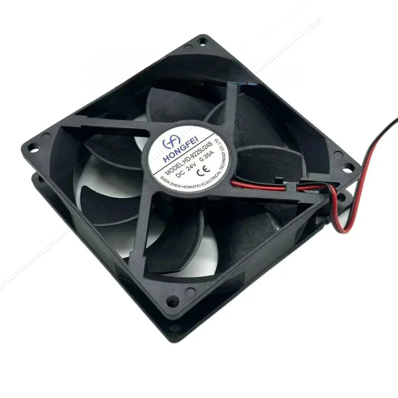 

W HongFei HD-9225U24B DC 24V 0.35A 92X92X25Mm 2-Wire Sever Cooling Fan