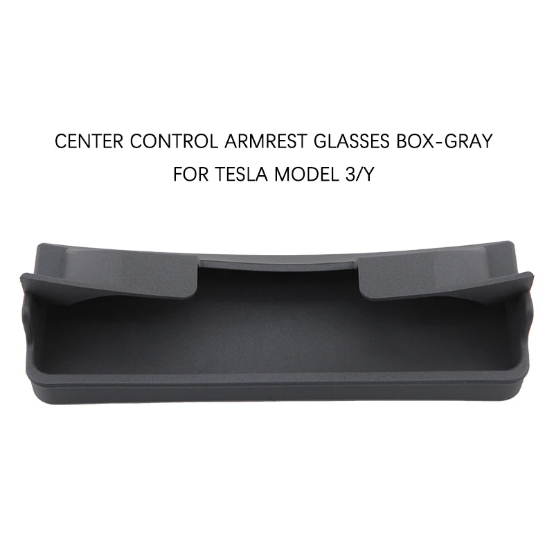 caixa-de-oculos-de-sol-cinza-com-apoio-de-braco-de-controle-central-compativel-com-tesla-modelo-3-2017-2023-y-2017-2024-organizador-de-armazenamento-de-console-central