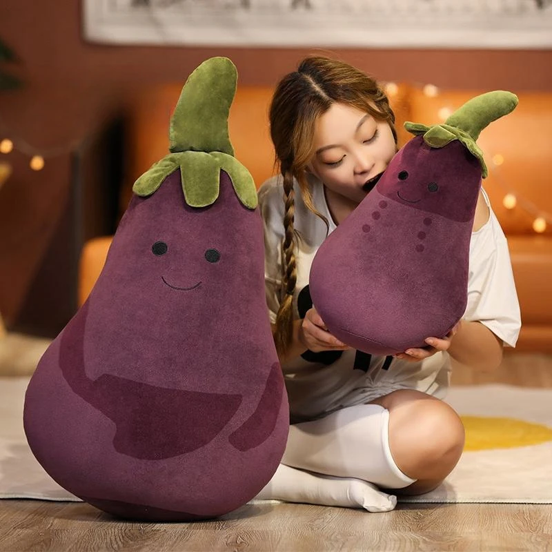 Kawaii Eggplant Towel Gourd Potato Plush Toys Cute Cucumber Dolls Plushie Stuffed Vegetable Toys Kids Baby Birthday Gifts Decor