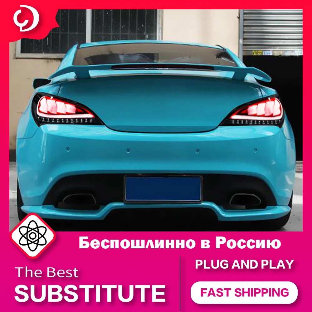 AKD Car Styling Taillights for Rohens Coupe 2009-2013 LED Taillights Genesis Coupe DRL Brake reversing light Accessories