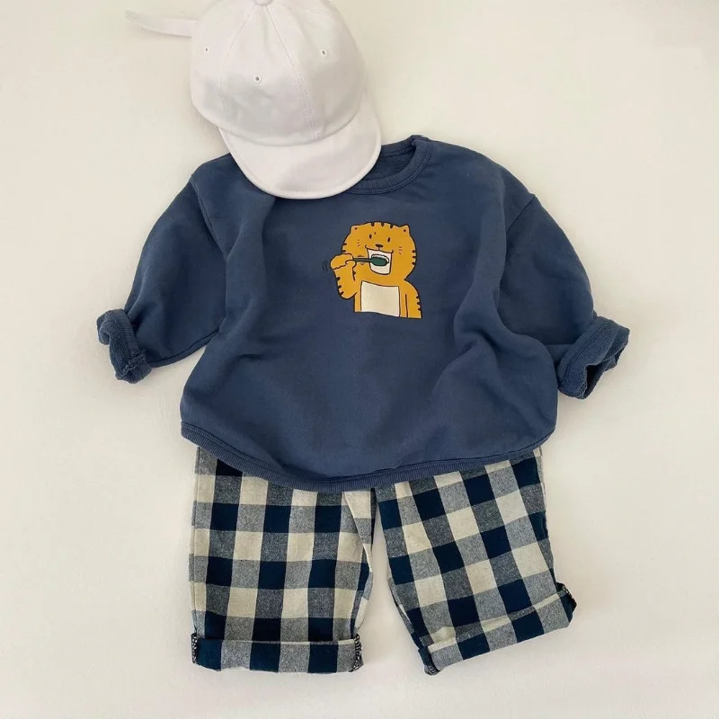 

Infant Kids Sportswear Home Apparel Baby Cotton Clothing Sets Boys Girls Spring Fall Casual Loose Tracksuit Pullovers Tops Pants