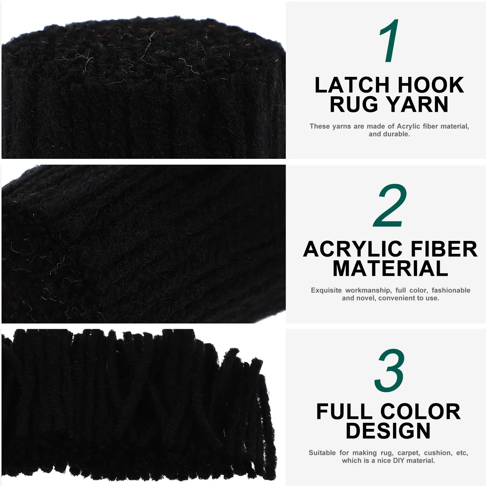 12 Rolls Crochet Yarn Craft for Latch Hook Bundles Beginner Kit Knotted Rug Making Supplies Rugs