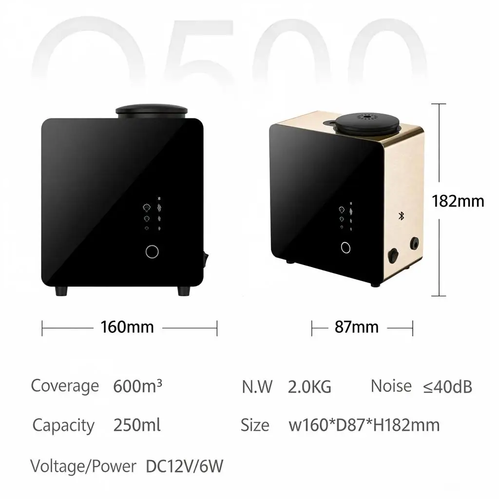 250ml Large Capacity Metal Aroma Diffuser For Home & Hotel Use App-Controlled Essential Oil Diffuser With Timing Function