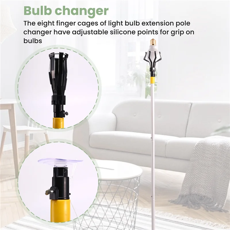 

B-Est High Ceiling Light Bulb Changer, Light Bulb Changer, Assembled Light Bulb Extension Rod, High Reaches Light Bulb Changer