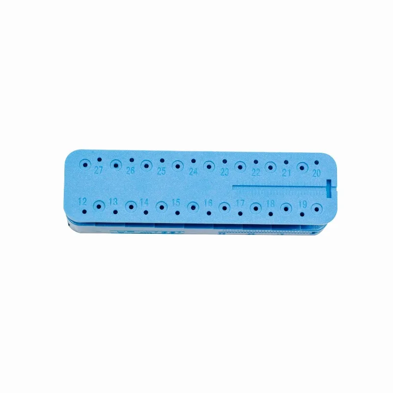 2pc Lab Endo Files Measuring Autoclavable Endodontic Block with Root Canal Needles Ruler Oral Lab Tool s
