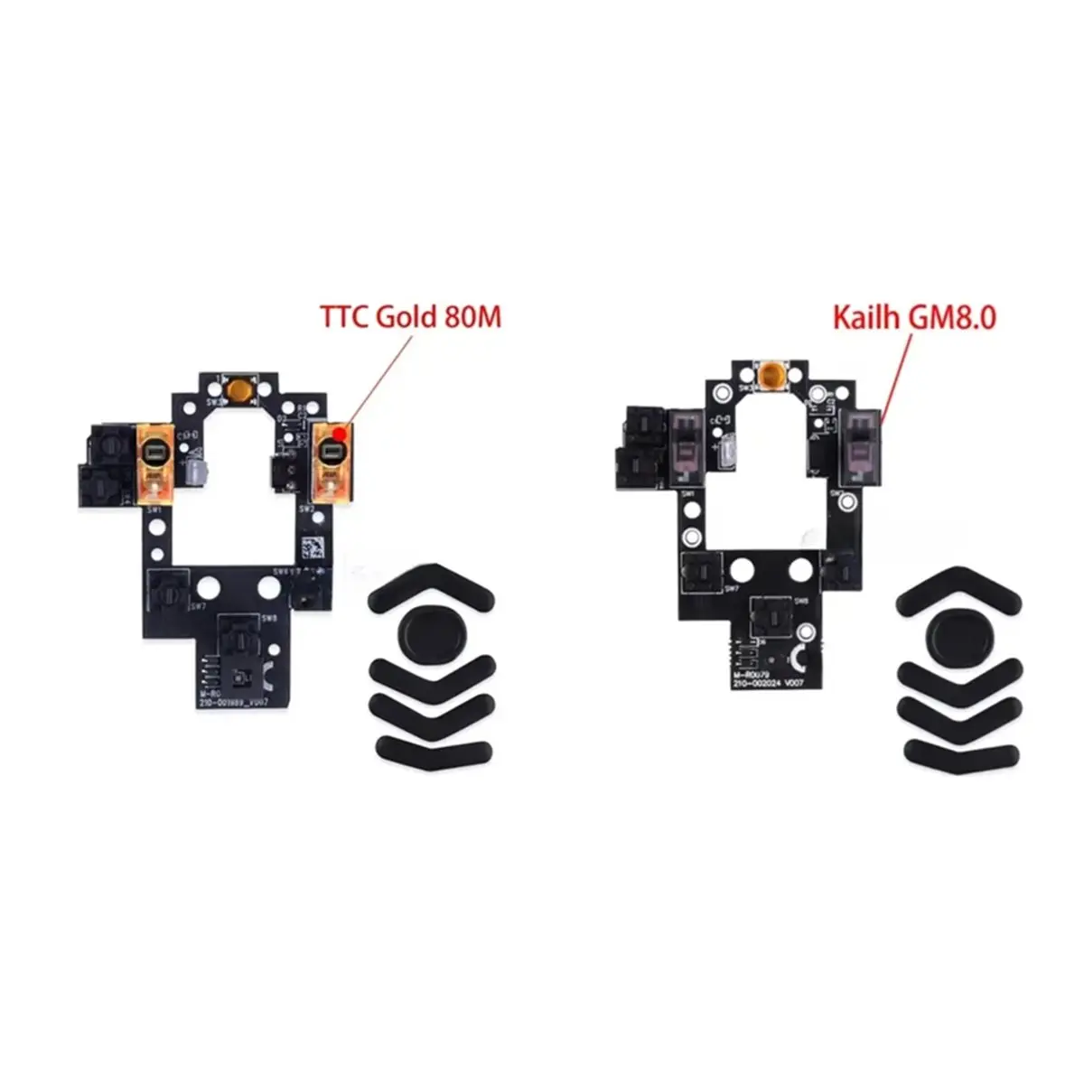 SWXF New Replacement Micro Board Kailth GM8.0 Black Micro for G604 Wireless Mouse Repair Spare Parts B