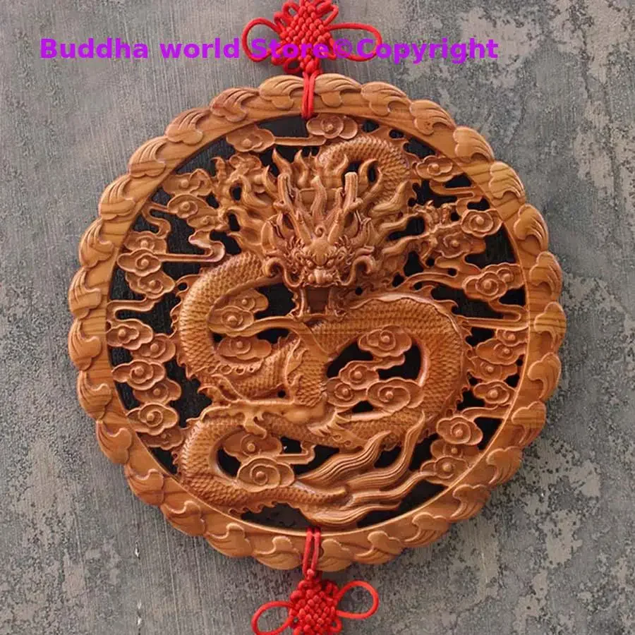 

HOME OFFICE Company SHOP TOP Efficacious Money Drawing thriving business Lucky Royal Dragon Wood carving Hanging decoration