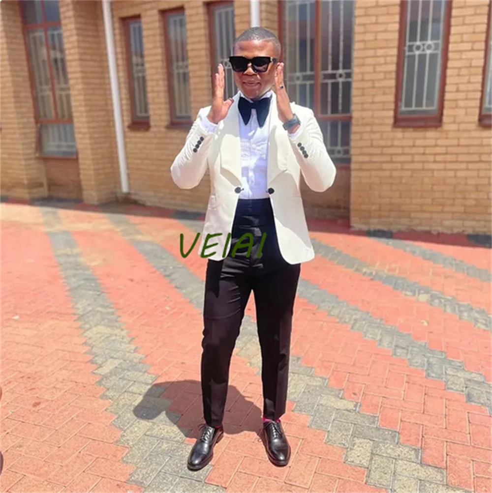 تخصيص جديد في الدعاوى للرجال 2 قطعة بدلة زفاف العريس البدلات الرسمية السترة مجموعات traje الرسمية الفقرة hombre سترة + السراويل #6