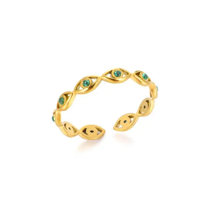 Minimalistische Textur Edelstahl Geometrische Ringe für Frauen Gold Farbe Öffnung Paar Ring Ästhetische Hochzeit Weihnachten Schmuck