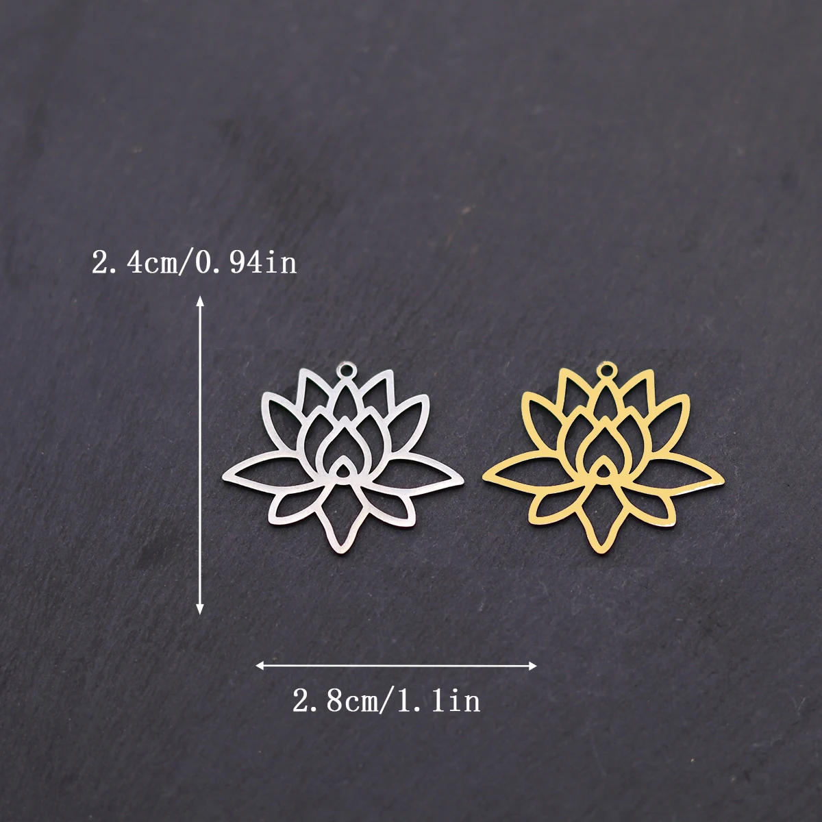 3 STKS DIY Amulet Lotusbloem Yogo Boeddha Rvs Hanger Charme Voor Sieraden Maken Ketting Religie Crescent diy Leveranties
