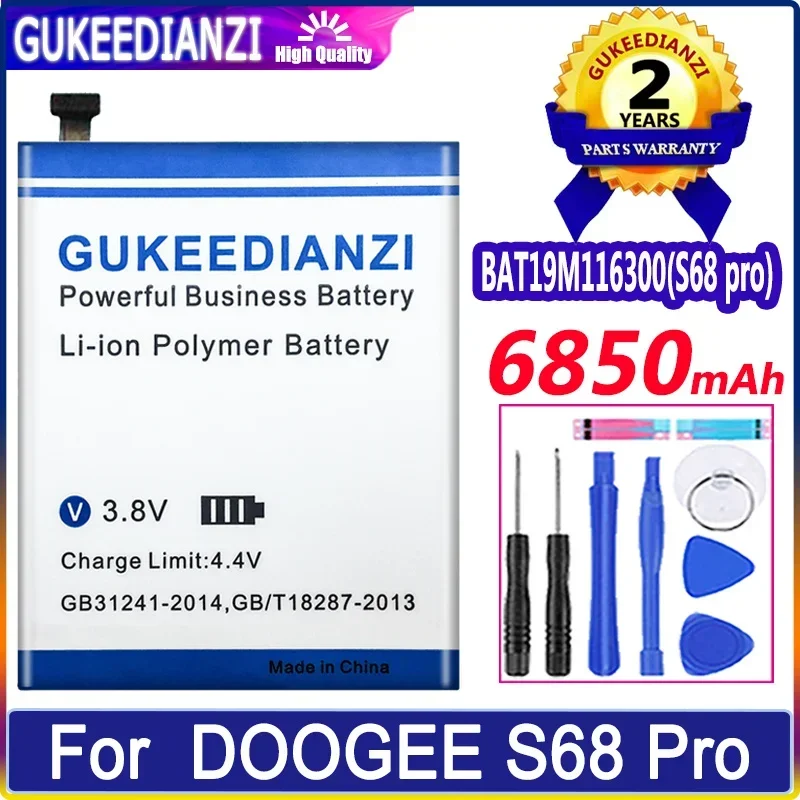 

Bateria Rechargeable BAT19M116300 (S68 pro) 6850mAh Mobile Phone Batteries For DOOGEE S68 Pro S68Pro Portable Cell Phone Battery