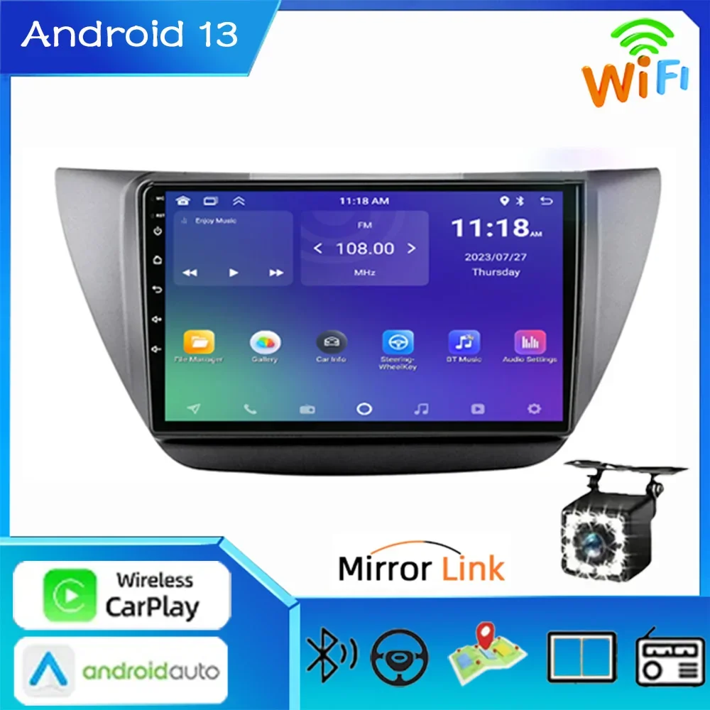 

2 Din Android 13 Car Radio Multimedia Video Player For Mitsubishi Lancer 9" 2015 Navigation GPS Carplay Auto Stereo