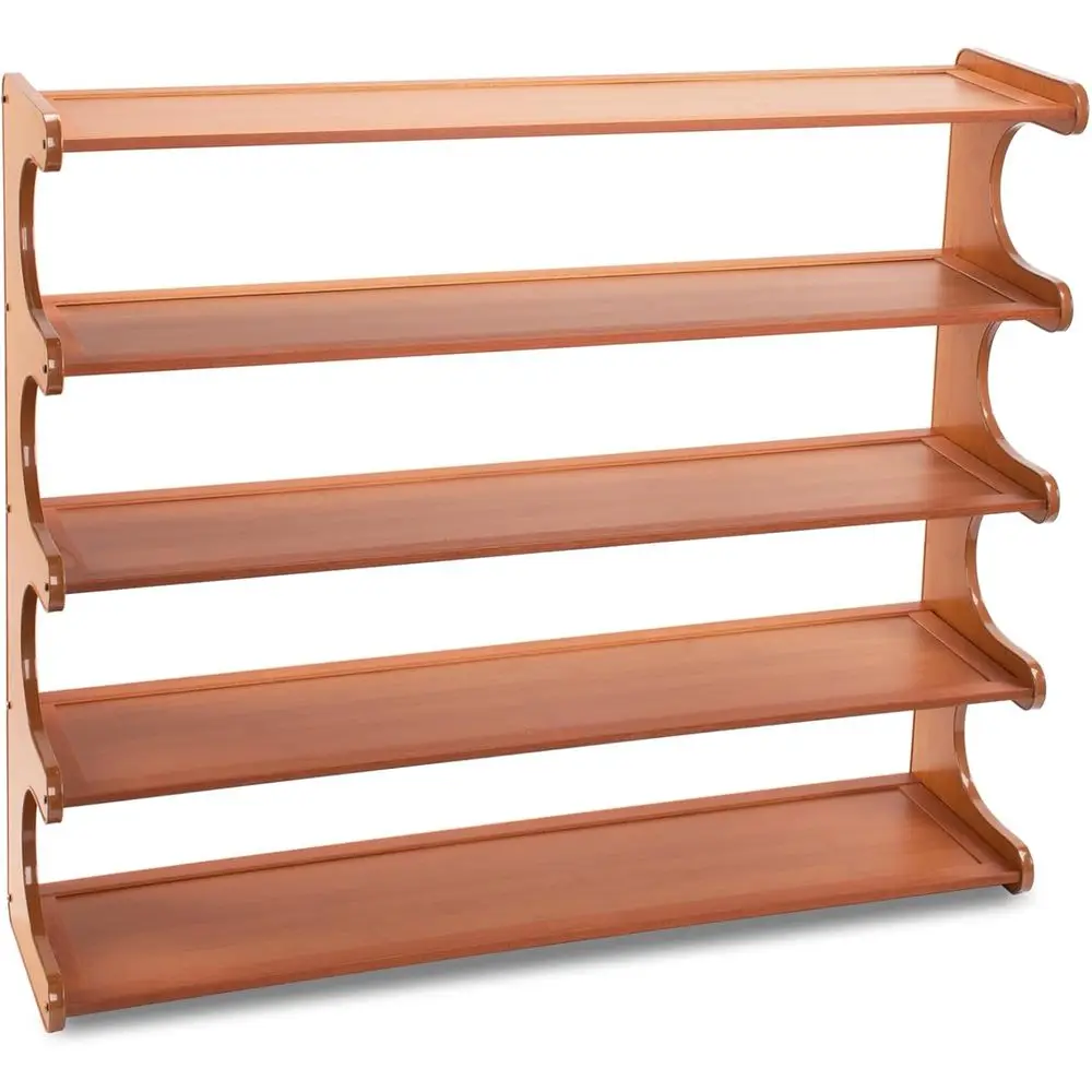 

Shoe Rack,5 Tier Shoe Organizer Storage Shel,Bamboo Narrow Shoe Closet,Small Space Shoe Rack,or Entryway Closet 30.7×7.48×25.98i