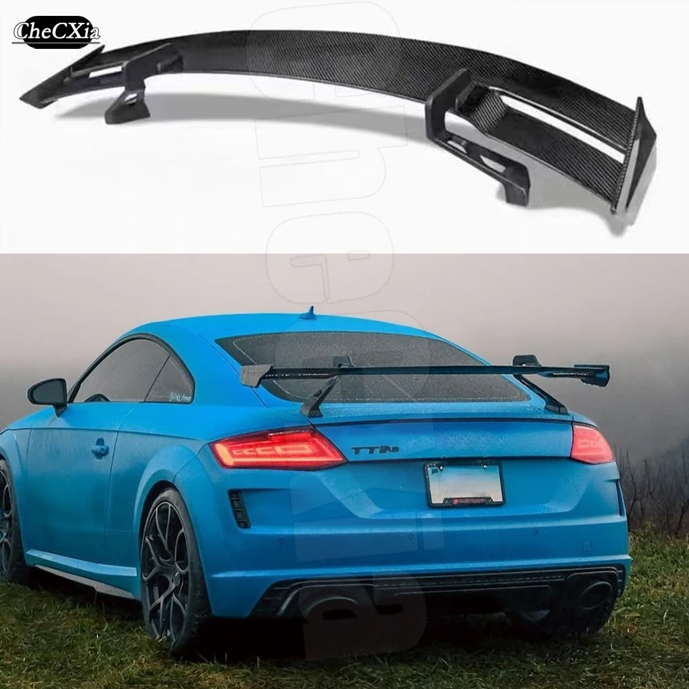 

For Audi TT TTS TTRS R8 V8 MK3 Mk2 Spoiler Carbon Fiber Rear Wing Trunk Equipped With Aluminum Alloy Bracket