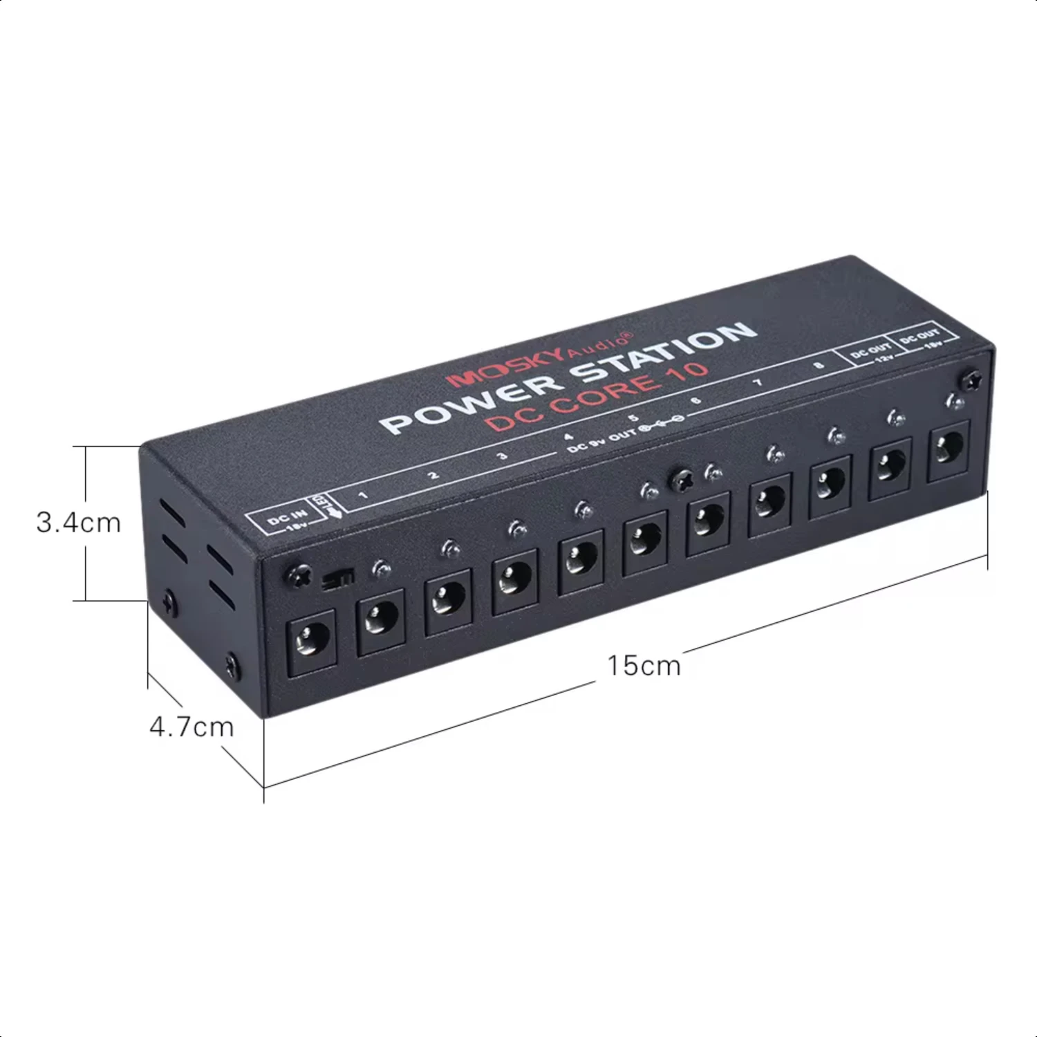 

New DC-CORE10 Mini Power Supply 9V 12V 18V Guitar Effect Ten Isolated Outputs Compact Portable