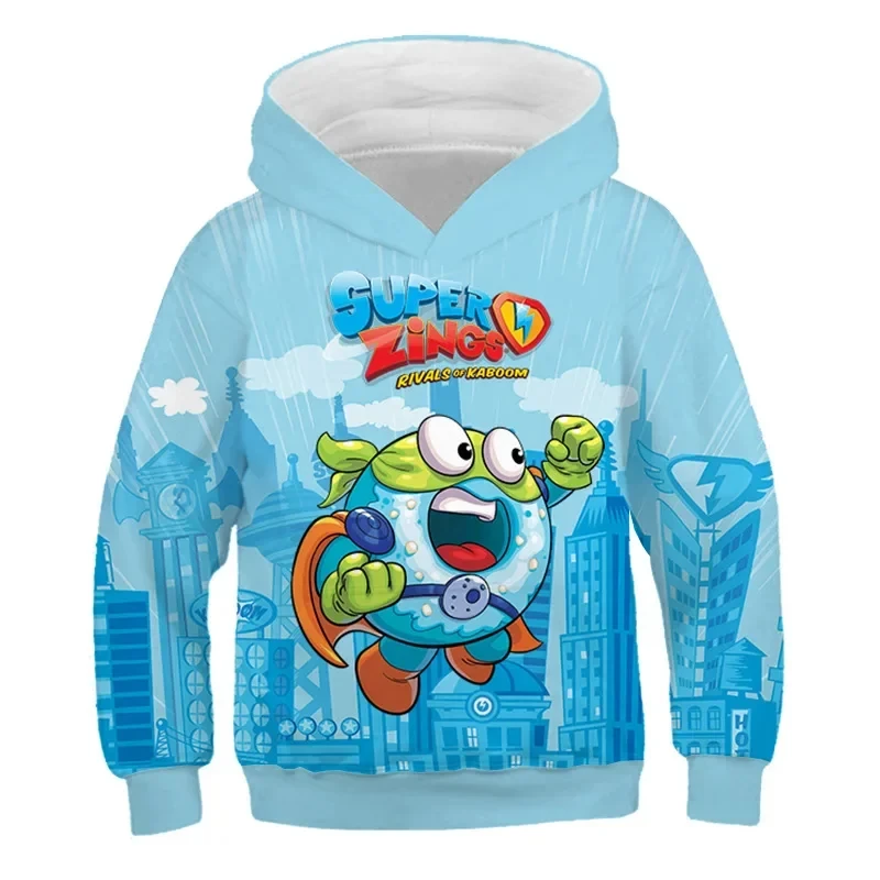 Game Superzings Kid Anime Pullover Spring Autumn Boys Girls Hoodies Super Zings Serie 4 Baby Fashion Sweatshirt Children Clothes