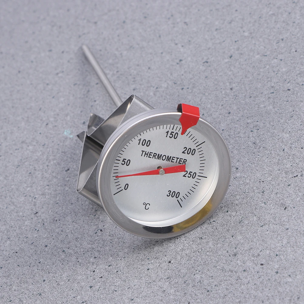 

2pcs Food Thermometer Stainless Steel 0-300℃ 300Mm Probe Thermometer With Clip For Milk Frothing Coffee Cooking Meat Baby Food