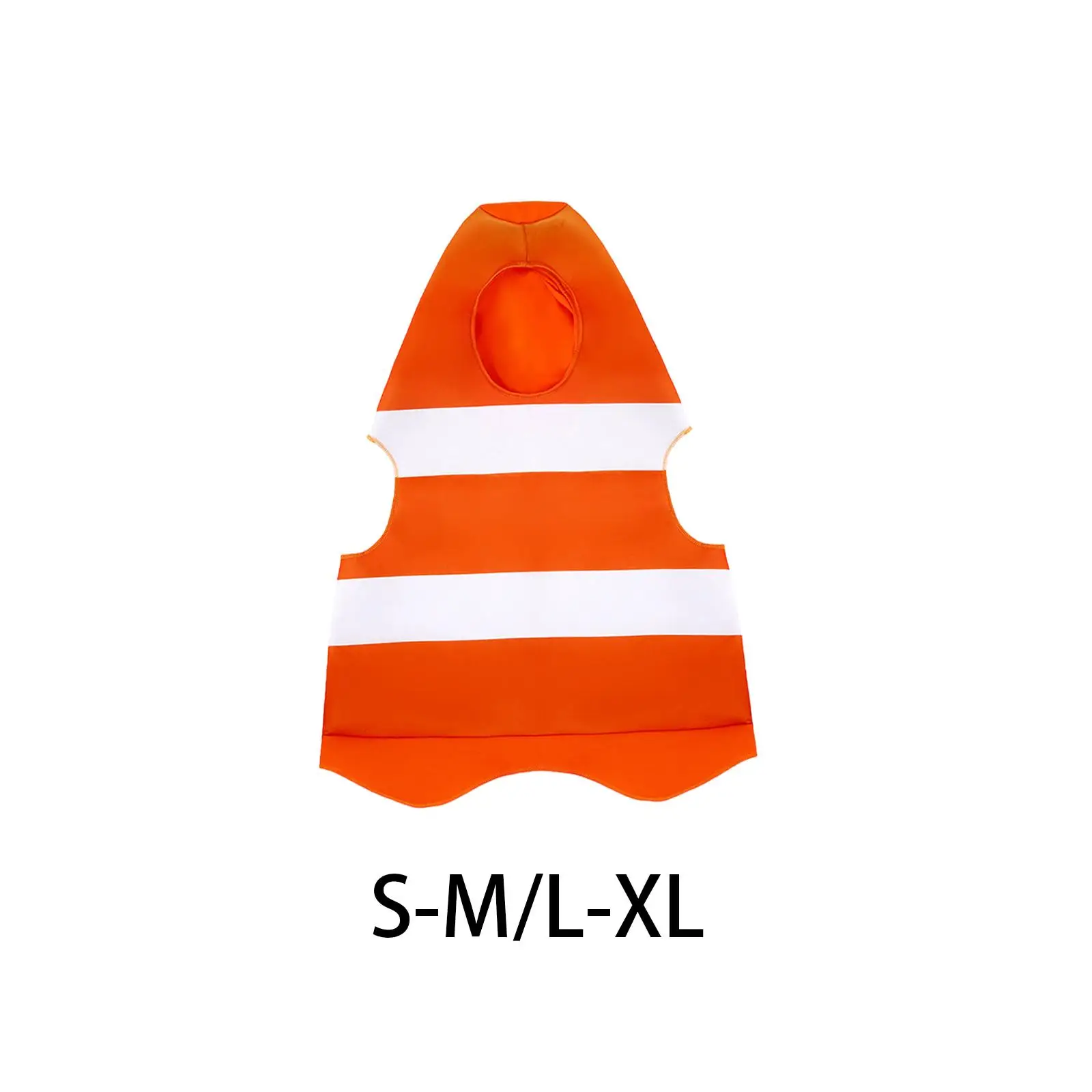 Traje de cone de tráfego decorativo laranja vestir-se festival roupas halloween crianças traje cosplay para meninas meninos crianças