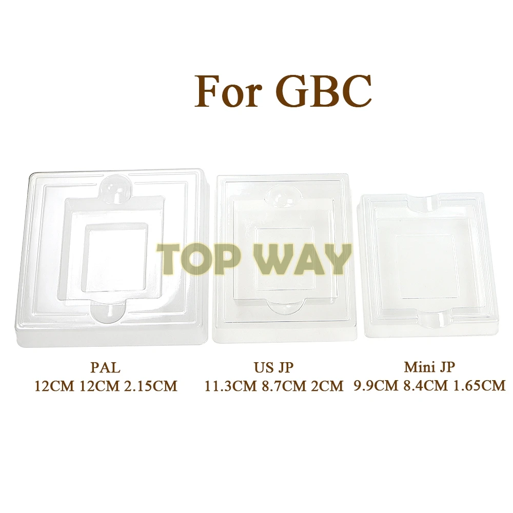 50 قطعة ل Gameboy اللون GBC الاتحاد الأوروبي الولايات المتحدة JP نسخة الأبيض واضح البلاستيك كرتون خرطوشة حالات صناديق إدراج الداخلية صينية البطانة ل GB