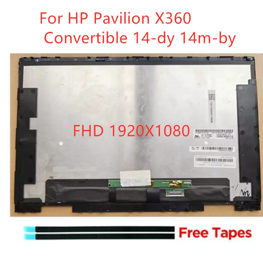 

For HP Pavilion X360 Convertible 14-dy 14m-by TPN-W148 LCD Display Touch Screen Digitizer Assembly Replacement Frame 1920X1080