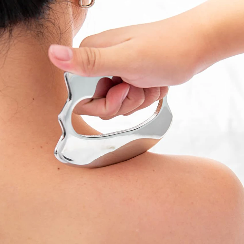 Medical Grade Aço Inoxidável Muscle Scraping Massager, Gua Sha Massagem Ferramentas, Costas, Perna, Braço, Pescoço, Ombro, Massagem Corporal Relaxamento