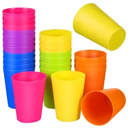 Cups Reusable Party Drinking Tumblers Kids Cup Water Unbreakable Kitchen Tumbler Stackable Colorful Oz Hard Colored Rainbow