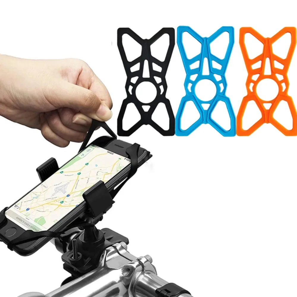 Elastic Mobile Phone Holder Mobile Phone Fasten Rubber Band Fix Belt Protective Mesh Silicone 3 Colors Mobile Phone Mount Cradle
