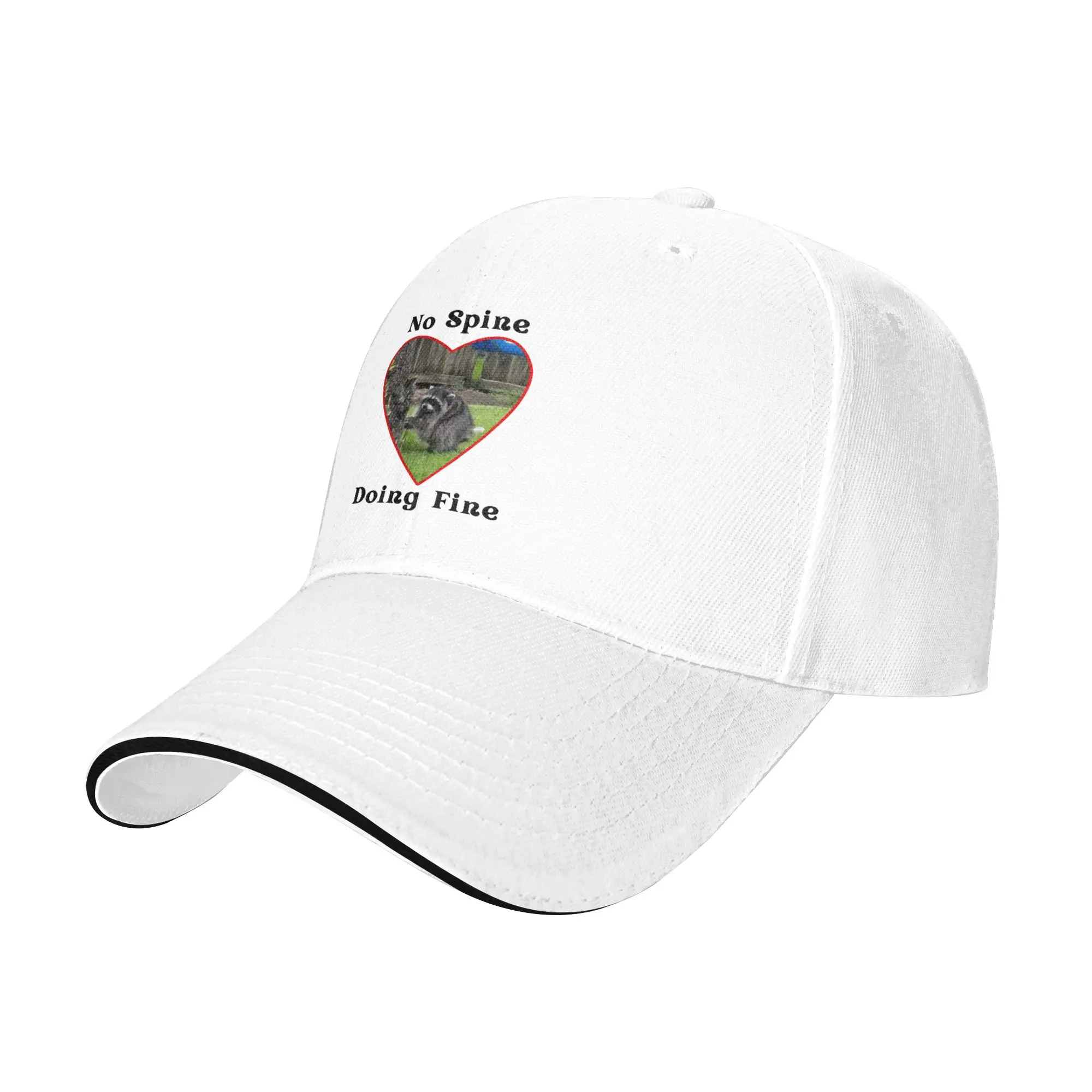 Jimothy the Raccoon No Spine Doing Fine Baseball Cap Adult Casual Sun Caps  Hats Adjustable Snapback Caps Sun Caps Winter Caps
