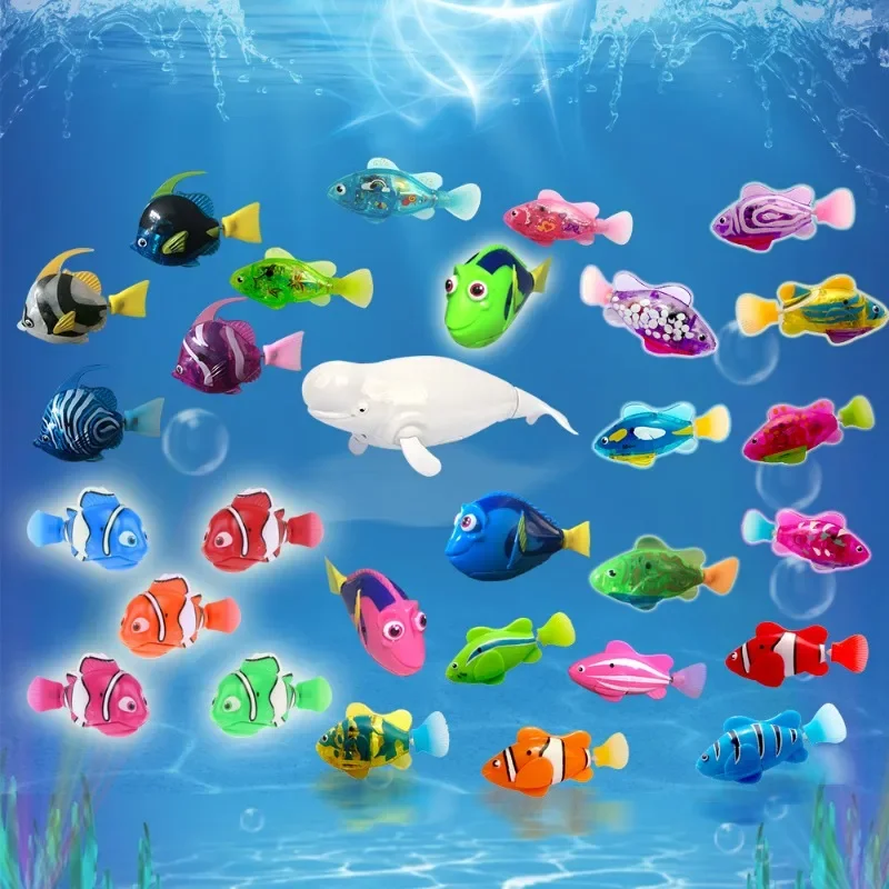 Cat Interactive Electric Fish Toy Water for Indoor Play Swimming Robot and Dog with Led Light Pet Toys Cat bowl Gato peluche Toy