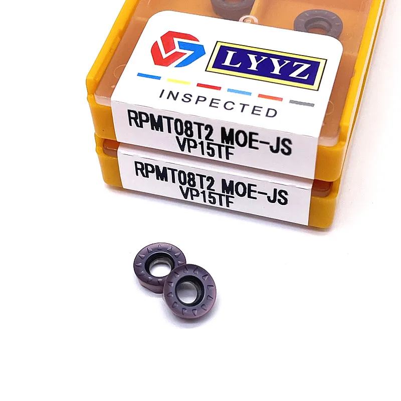 

RPMT08T2MOE-JS Токарный станок с ЧПУ, твердосплавная вставка, детали токарного станкаRPMT 08T2MOE