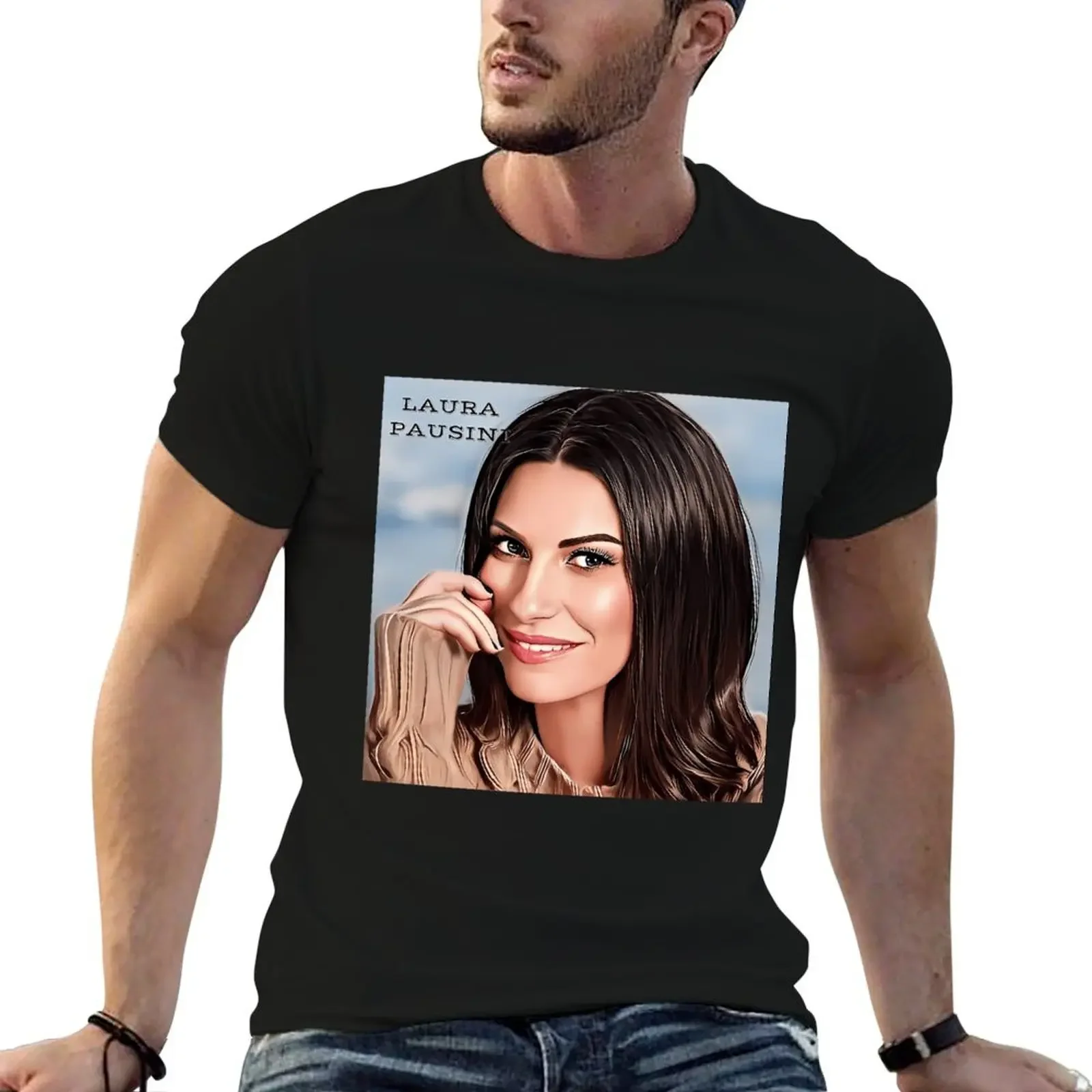 LAURA PAUSINI T-Shirt anime t shirts oversized t shirt Aesthetic clothing compression shirt men