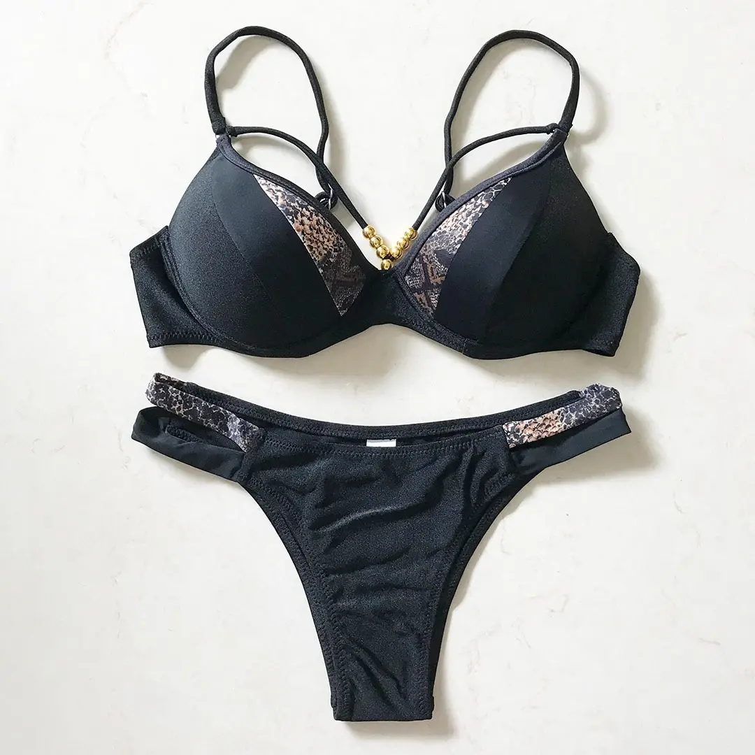 S - XL, zweiteiliger Bikini mit Push-up-Effekt, Damen-Badeanzug, zweiteiliges Bikini-Set, BH-Einsatz, Badebekleidung, Badeanzug, Modell V2103SW. – Detail 16