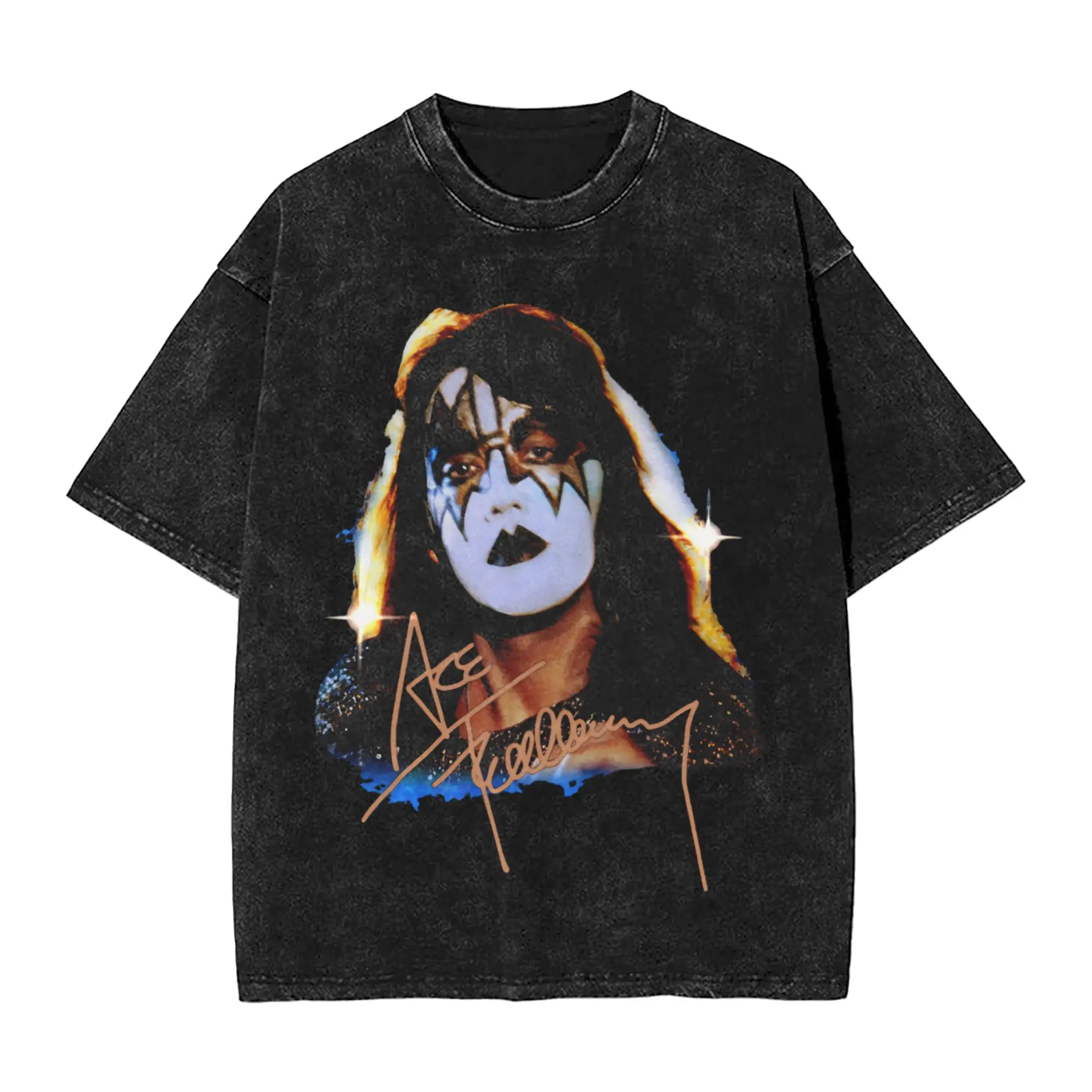 

Summer Rip Ace Frehley The Spaceman 1951-2025 kiss band Washed T Shirts Outfit Oversize T-Shirts Men Women Tee Shirt
