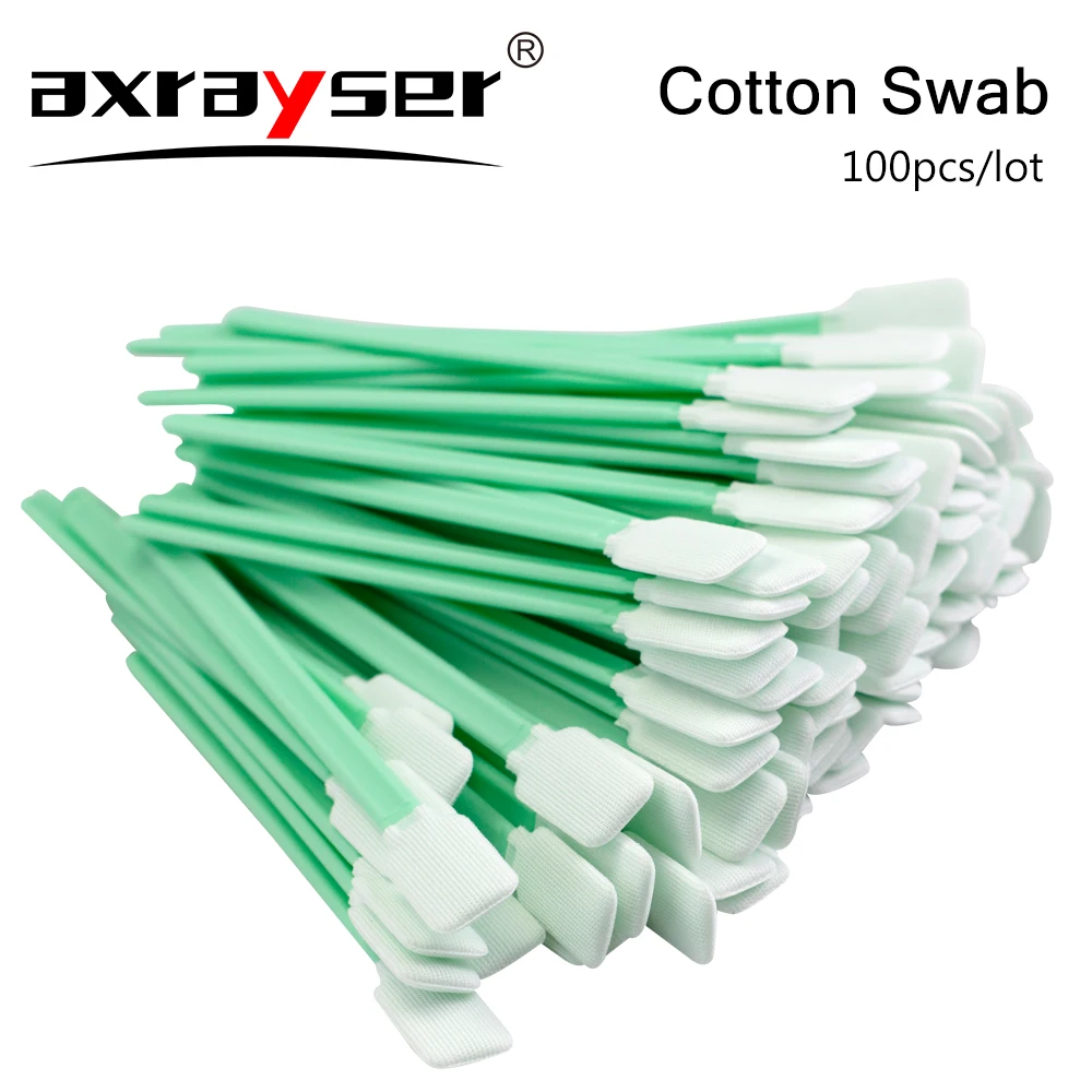 Imagem -03 - Cotonete Ferramentas de Limpeza Anti-estático Dust Off para Fiber Laser Lente Principal Janelas de Proteção Não Tecido Indústria 100 Pcs
