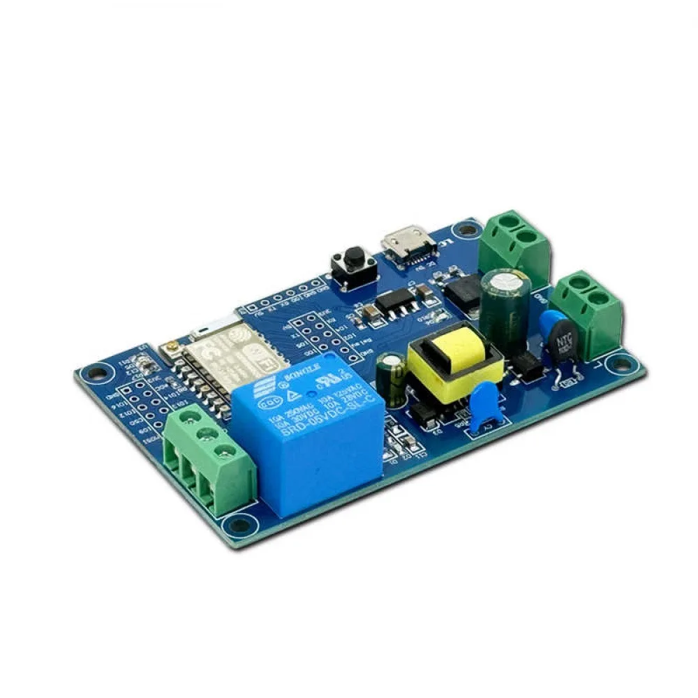 Single-channel Relay Module on-board Mature and Stable ESP07 WiFi Module Supports The Use of Development Tools 