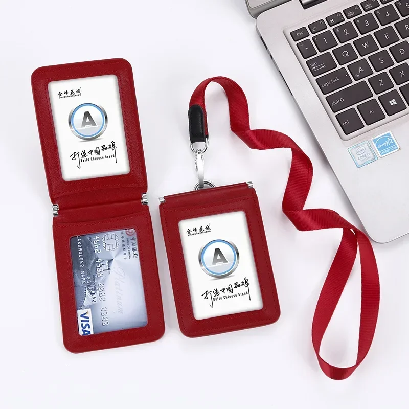 Factory Bank Case Clip Holder 2023 Card Accessories Credit Badge Set File Work Leather Name ID