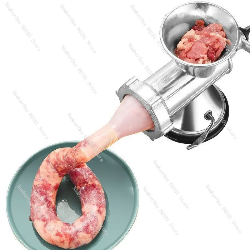 304 stainless steel manual meat grinder for home use, hand-cranked meat mincer, sausage filling machine, meat mincing machine