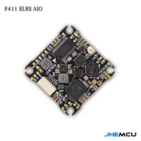 JHEMCU F411ELRS AIO Flight Controller OSD BLHELI_S 1-2S 12A 4in1 ESC ELRS 2.4G M3,25.5X25.5mm for RC FPV Freestyle Drone