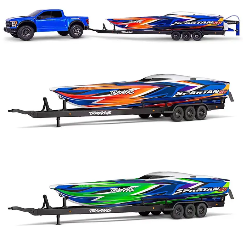 Traxxa Spartan Sr Sparta 1/10 Simulation télécommande électrique sans brosse auto-trempage lanchaud modèle 103076-4/remorque 10350