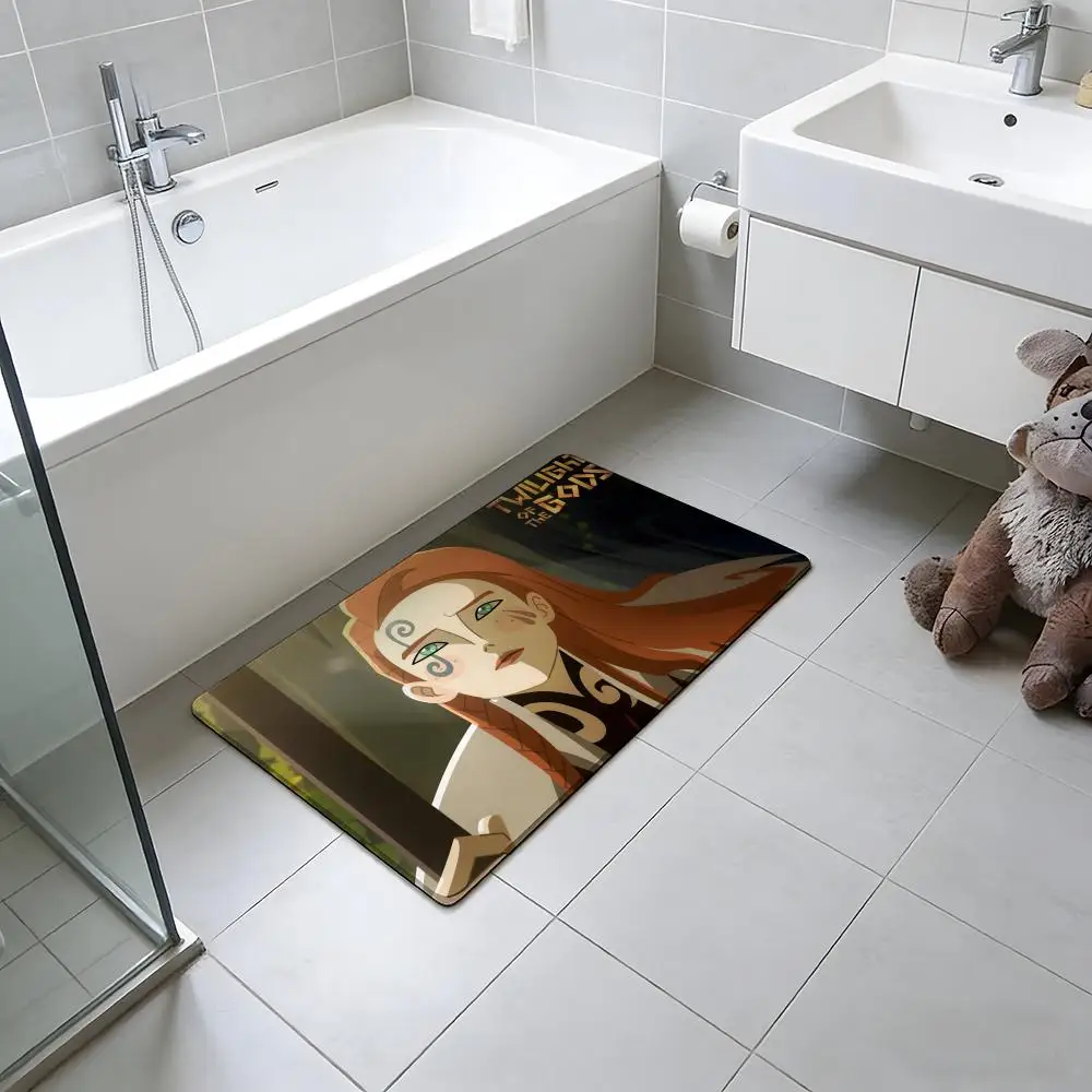 Myth T-Twilight of the Gods Floor Mat Absorbent Floor Mat Non-Slip Entrance Rug for Bathrooms Restrooms and Toilets