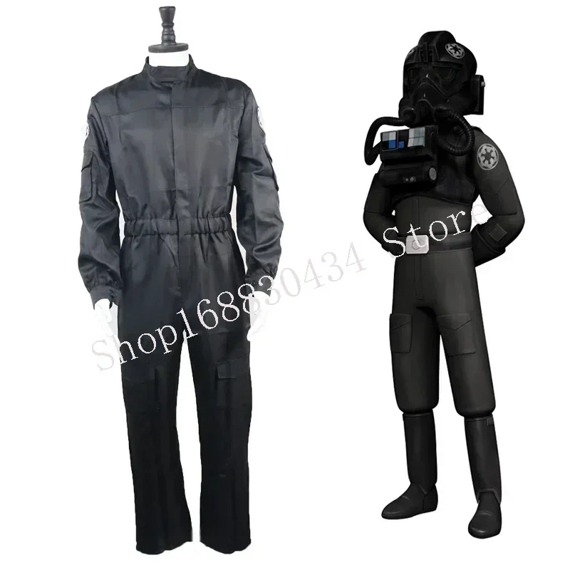 2023 New Adult Jumpsuit Star Imperial Tie Fighter Pilot Flight Suit Cosplay Costume Uniform Suit Full Set