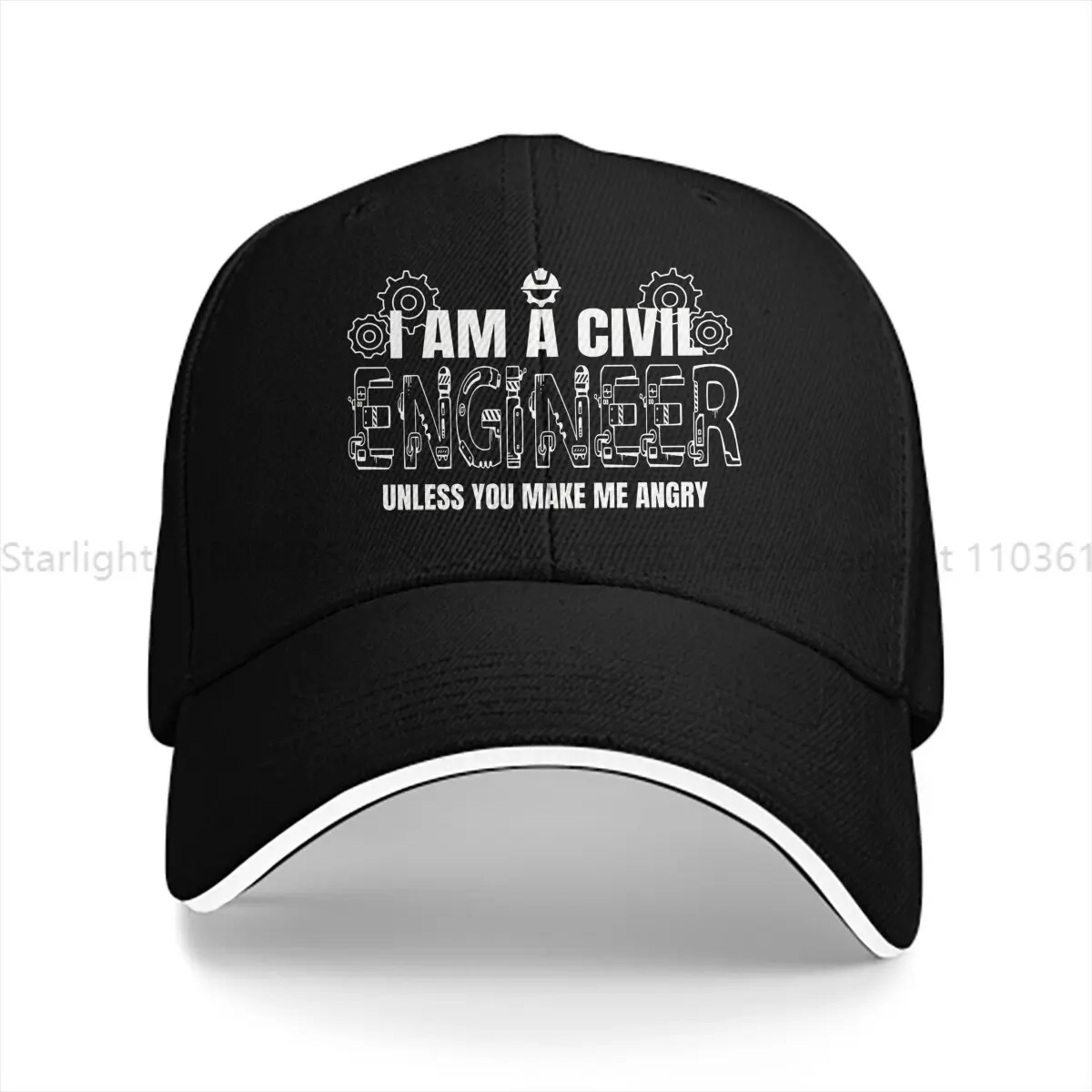 Summer Cap Sun Visor I Am A Civil Unless You Make Me Angry Hip Hop Caps Engineer Cowboy Hat Peaked Hats