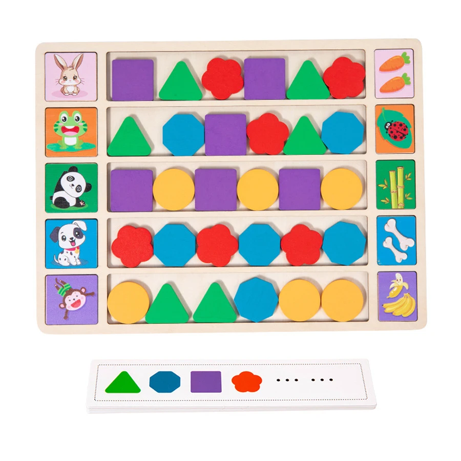 Jouets Montessori en forme de couleur en bois, jouet éducatif d'apprentissage préscolaire pour enfants, cadeaux d'anniversaire et de noël