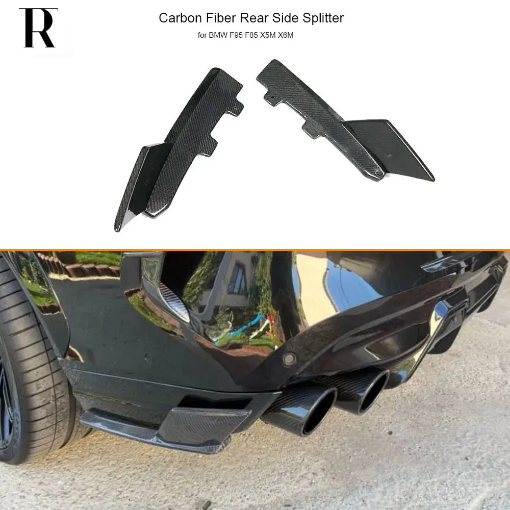 

Боковой разветвитель заднего бампера из настоящего углеродного волокна в стиле MP для BMW F95 X5M F96 X6M 2019-UP
