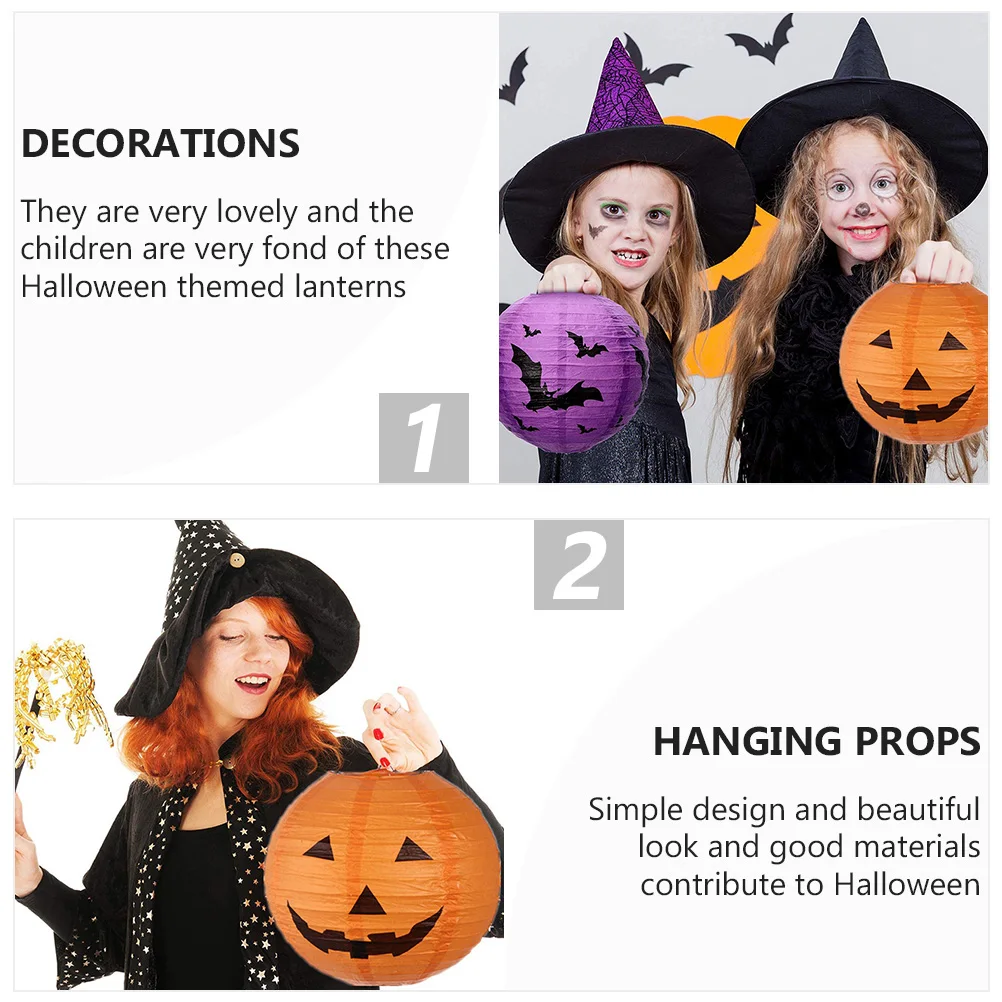 

Hanging Halloween Decorations Paper Lantern Lanterns Decorative Iron Wire Folding