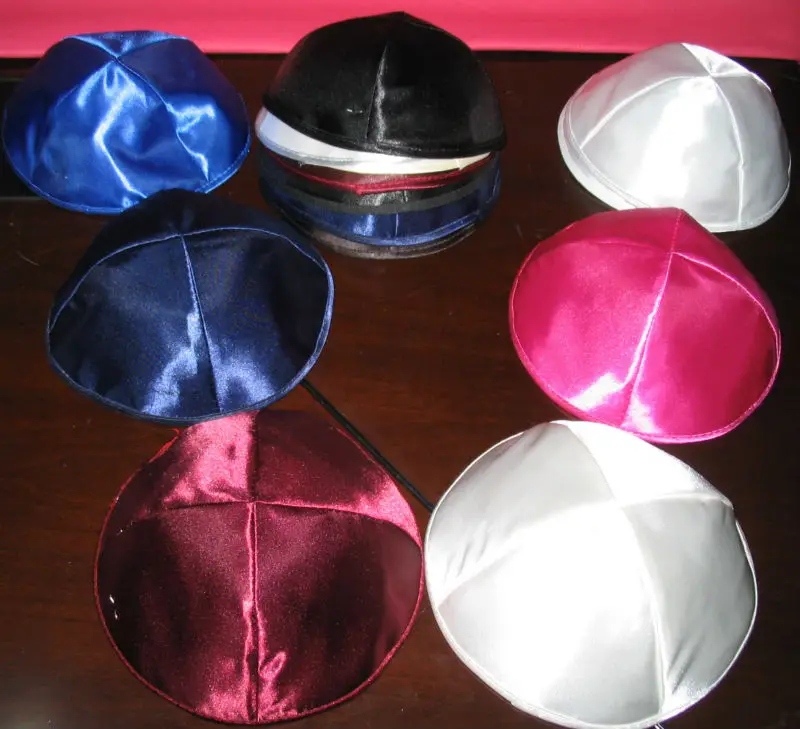 PRAYER KIPPAH SATIN YARMULKE KIPPOT KIPA