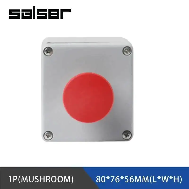 مفتاح ضغط على زر التحكم المقاوم للانفجار، صندوق ألومنيوم مصبوب، حاوية مقاومة للماء، إيقاف تشغيل الطوارئ